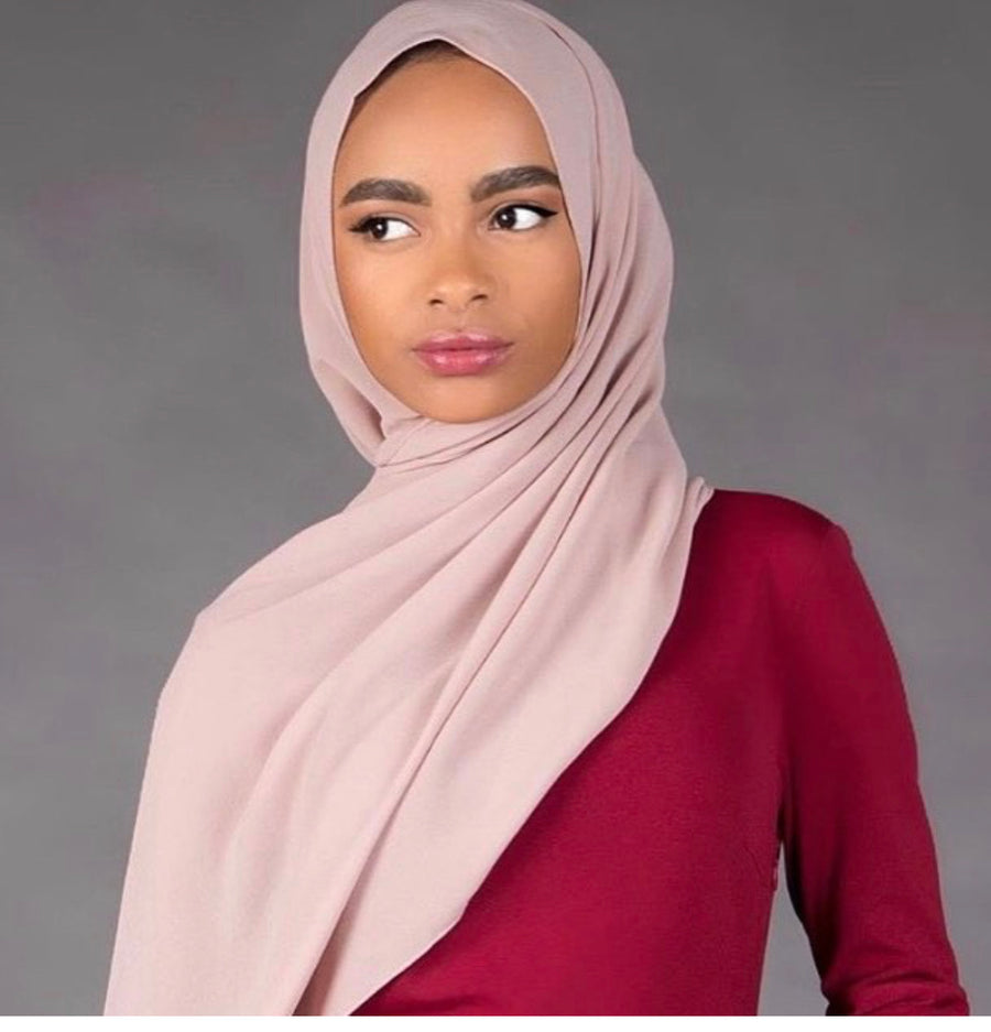 Dark Blush Luxe Chiffon Hijab