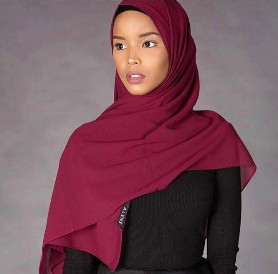 Maroon Luxe Chiffon Hijab